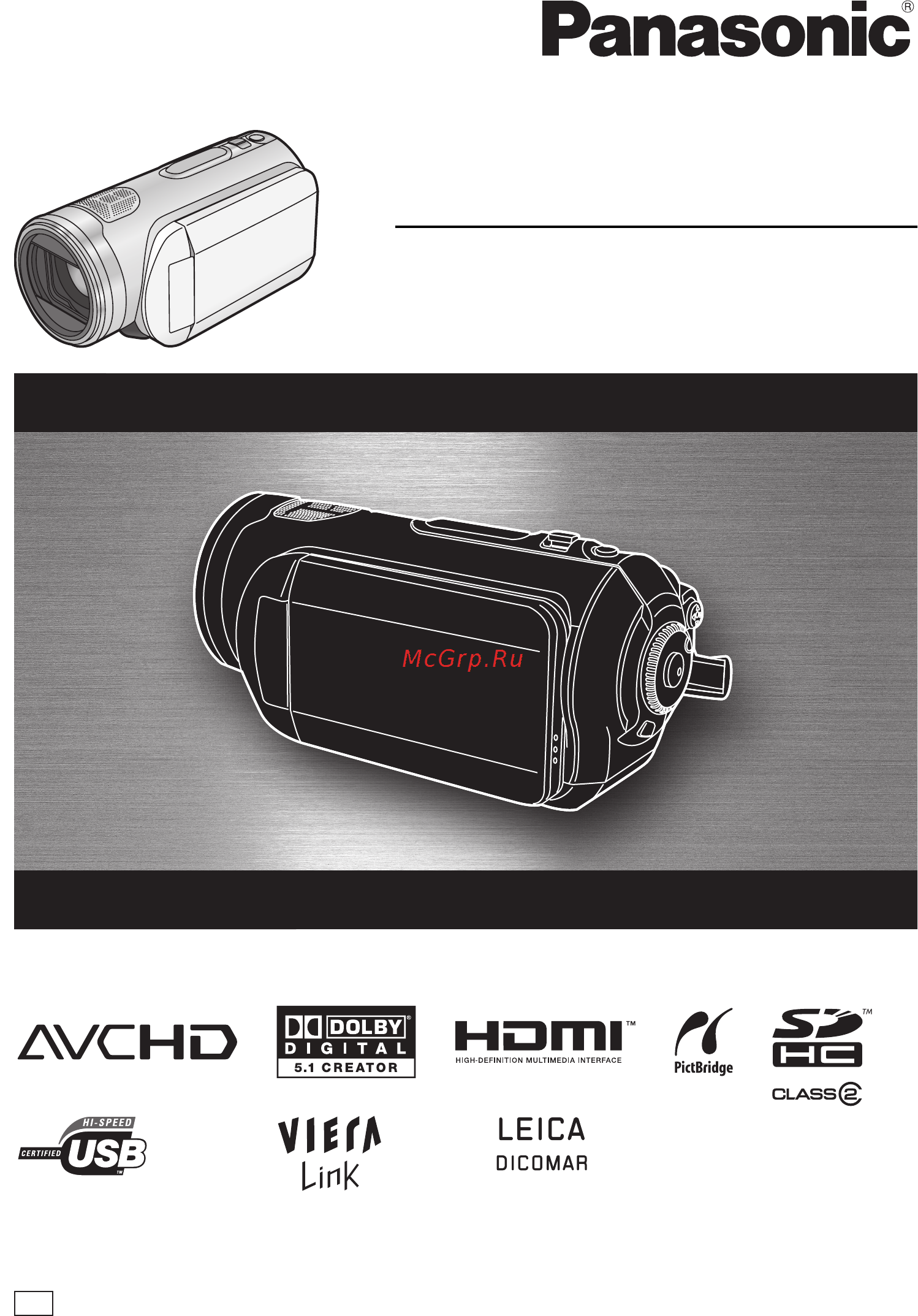 Panasonic HDC-SD1GC-S Silver Инструкция по эксплуатации онлайн