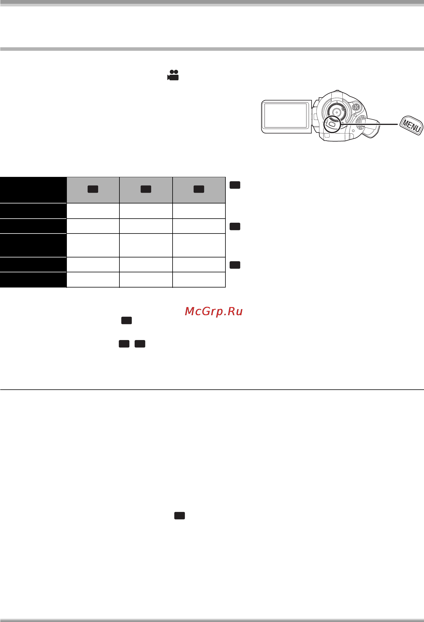 Panasonic HDC-SD1 [42/124] Recording modes recordable time available for the motion picture