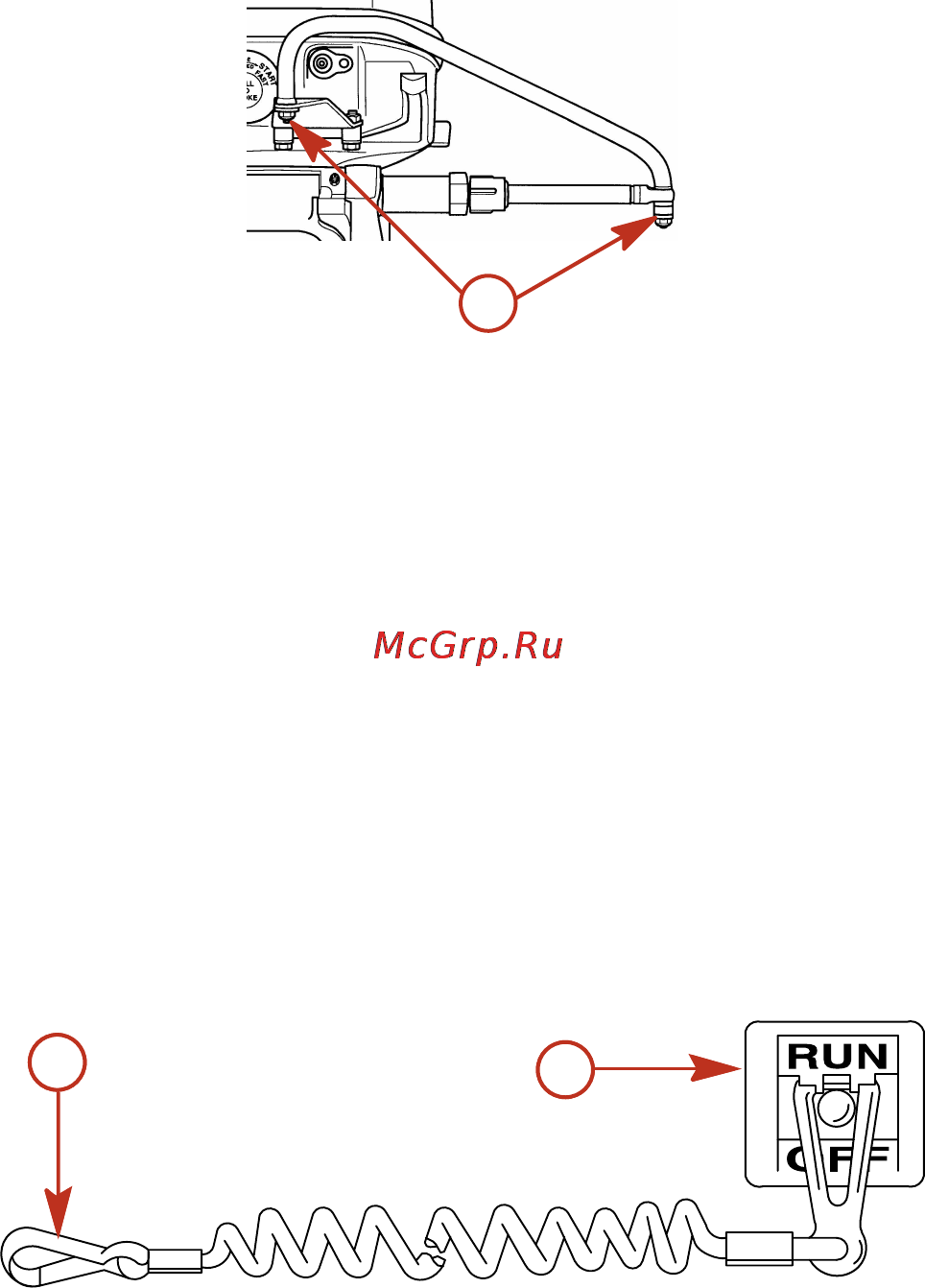 Mercury Marine ME 9.9 M [18/80] Выключатель со шнуром дистанционной остановки двигателя