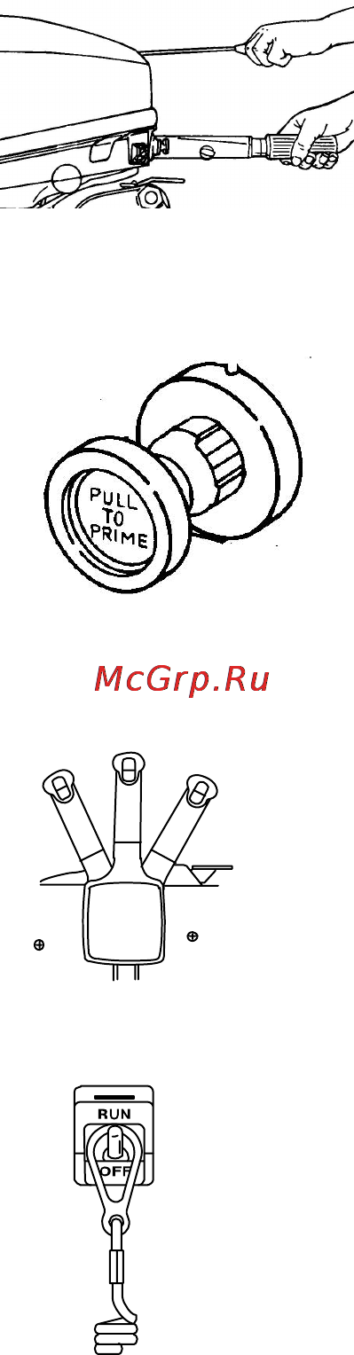 Mercury Marine ME 9.9 M [39/80] Модели с дистанционным управлением ручной пуск