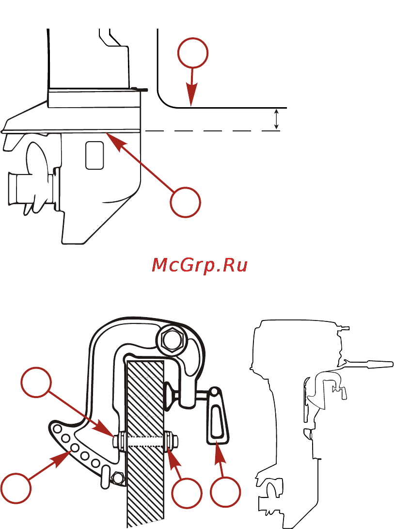 Mercury Marine ME 30 E [35/105] Подбор транца