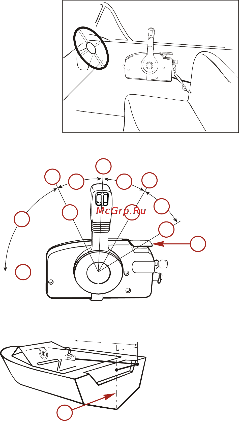 Mercury Marine ME 30 E [36/105] Установка пульта дистанционного управления