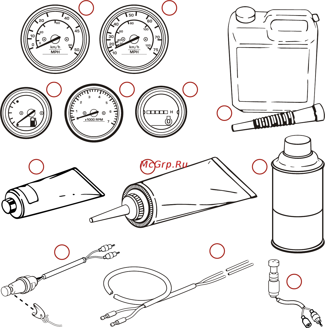 Mercury Marine ME 30 M [91/105] Дополнительные принадлежности