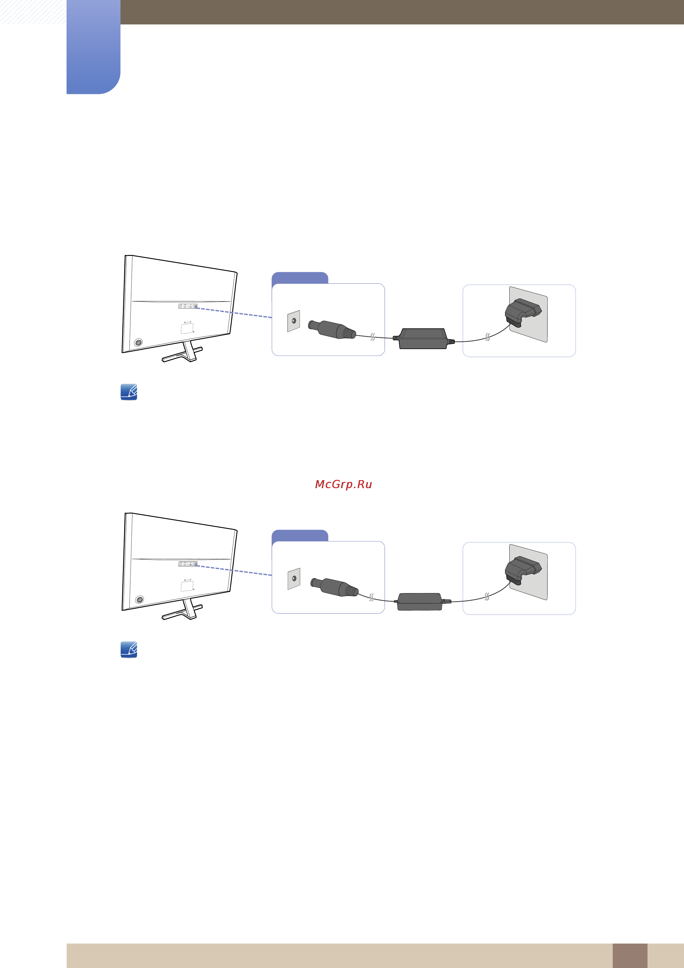Samsung U28D590D 4K [31/102] Подключение кабеля питания