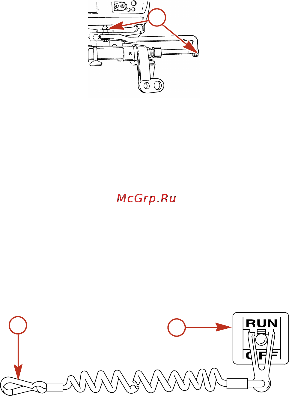 Mercury Marine ME 40 M Sea Pro [18/89] Выключатель со шнуром дистанционной остановки двигателя