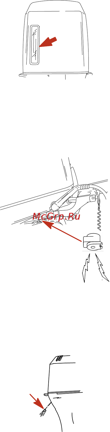 Mercury Marine ME 40 M Sea Pro [40/89] Система предупреждающего звукового сигнала модели с ручным запуском