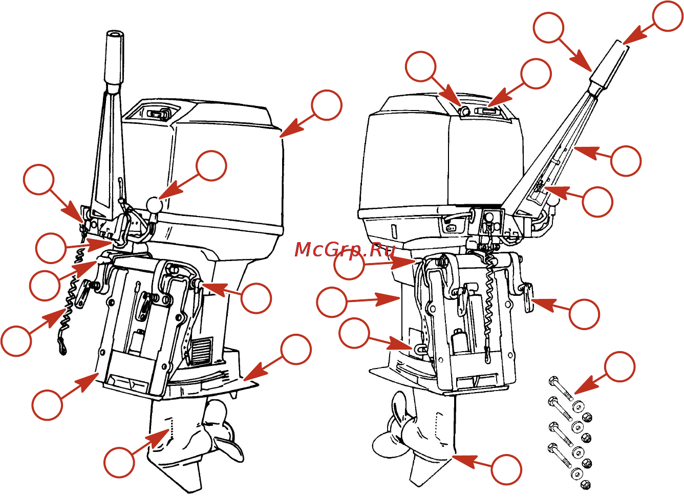 Mercury Marine ME 60 EO [29/83] Идентификация комплектующих 55 60 seapro marathon