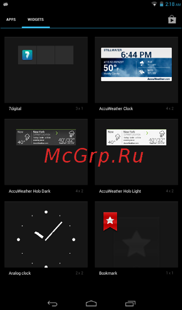Acer ICONIA B1-710-83171G00nb NT.L2EEE.001 [15/54] Добавление и удаление ярлыков и виджетов