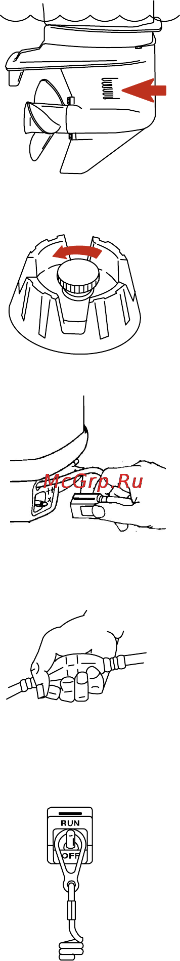 Mercury Marine ME 90 ELPTO [51/81] Эксплуатация