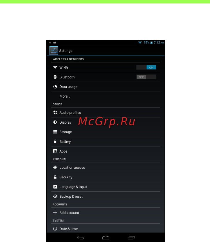 Acer ICONIA B1-710-83171G00nr NT.L2CEE.002 [40/54] Подключения по bluetooth