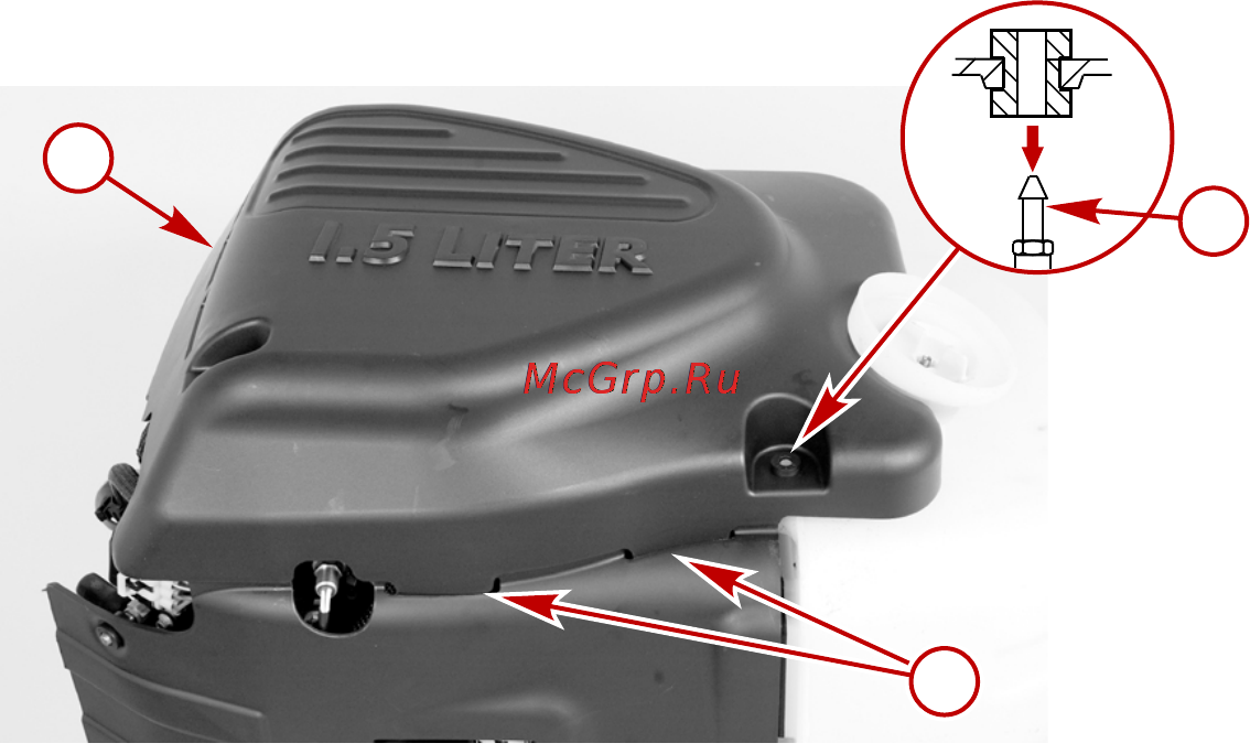 Mercury Marine ME 90 ELPT Optimax [54/101] Снятие и установка боковой панели