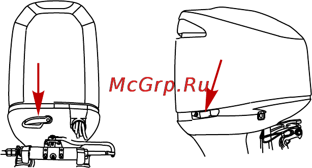 Mercury Marine ME 250 CXXL Optimax [57/108] Снятие и установка верхнего кожуха