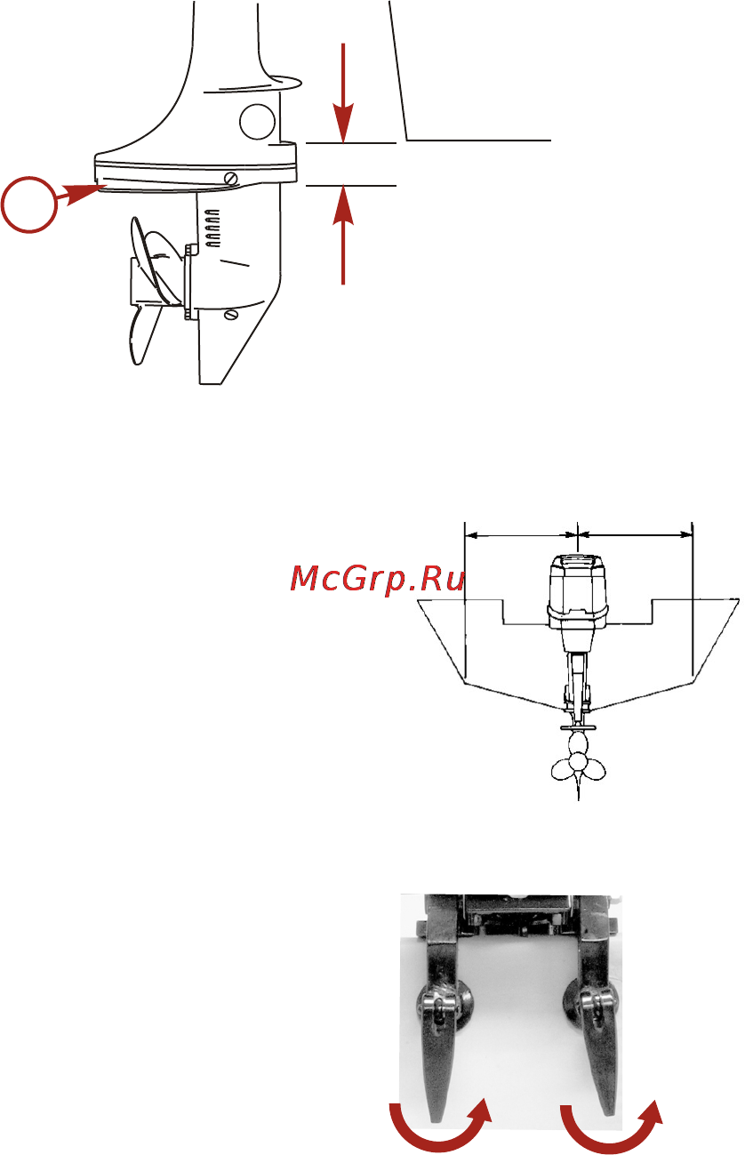 Mercury Marine ME F 3.5 ML [25/57] Установка подвесного двигателя