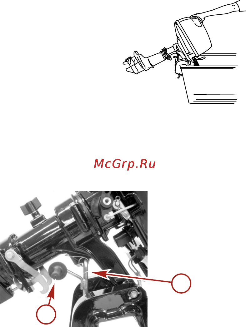 Mercury Marine ME F 5 M [43/71] Наклон подвесного двигателя