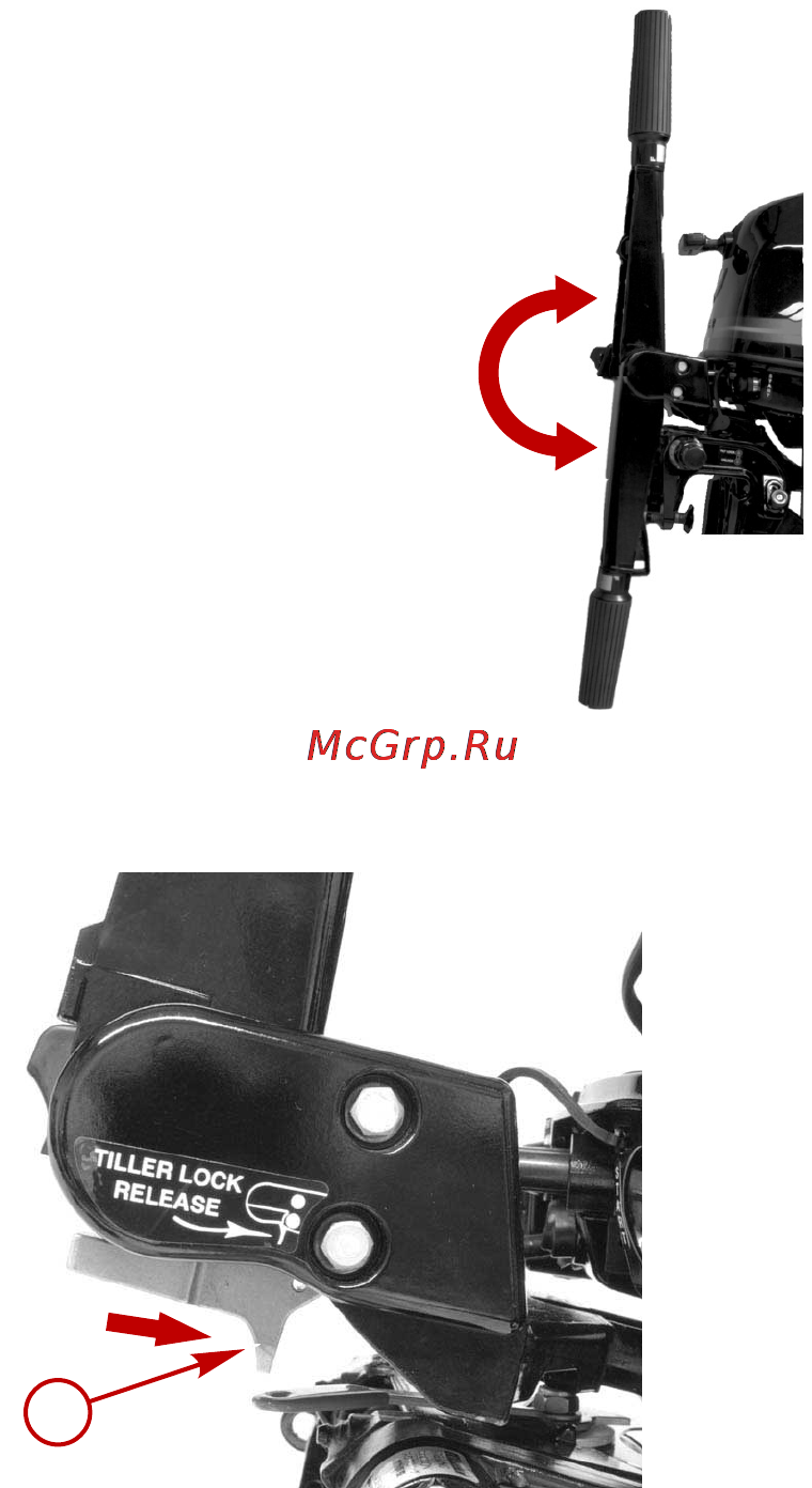 Mercury Marine ME F 9.9 M [48/110] Особенности рукоятки румпеля