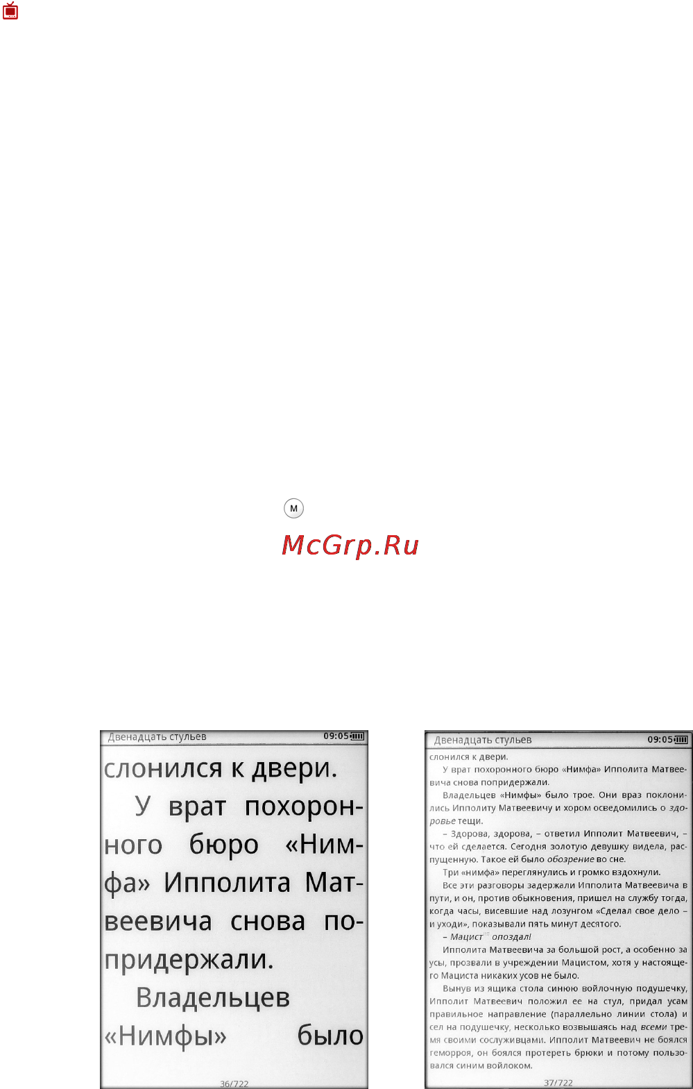 Gmini M6 [12/40] Чтение электронных книг