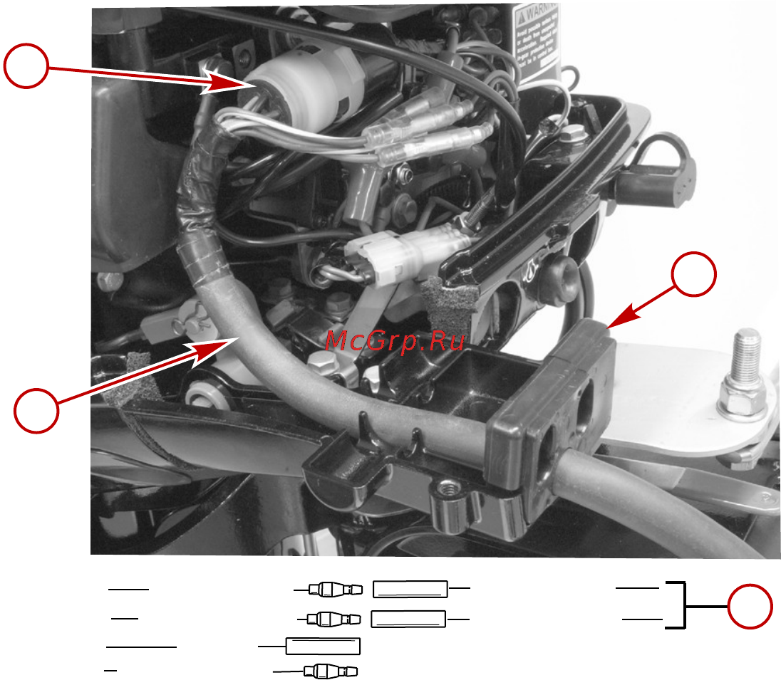 Mercury Marine ME F 15 ELPT [109/115] Установка троса переключения передач
