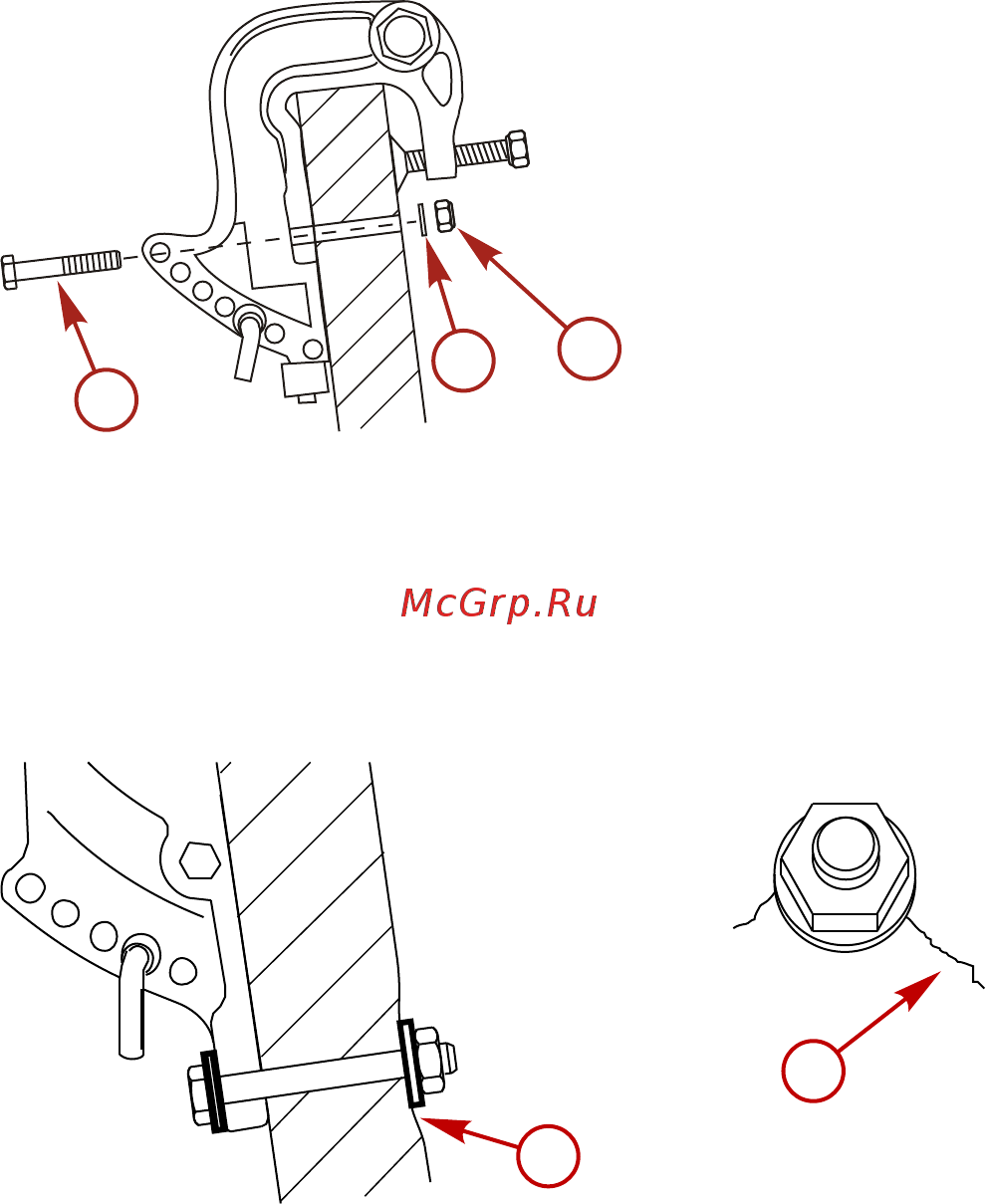 Mercury Marine ME F 25 ML EFI [109/124] Установка подвесного двигателя на транец с усилителем дифферента и с газовым усилением наклона