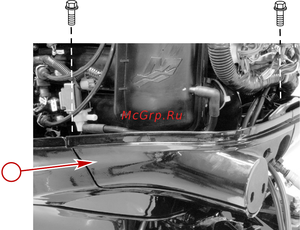 Mercury Marine ME F 40 EPT EFI [105/118] Электрические соединения и установка тросов управления