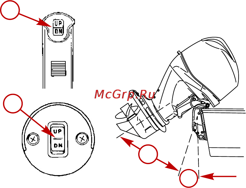 Mercury Marine ME F 40 E EFI [50/118] Усилитель дифферента и наклона