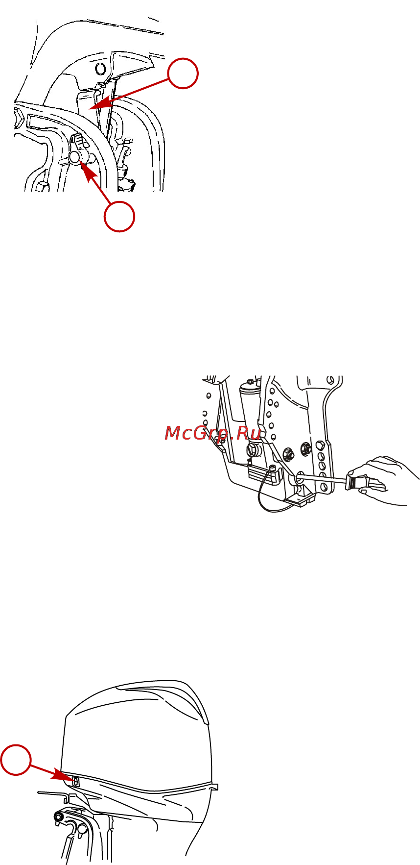 Mercury Marine ME F 40 E EFI [52/118] Наклон вручную