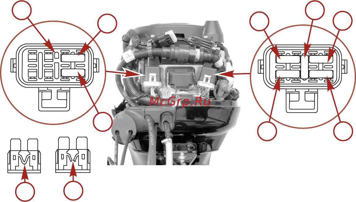 Mercury Marine ME F 40 E EFI [82/118] Проверка зубчатого ремня привода распределительного вала