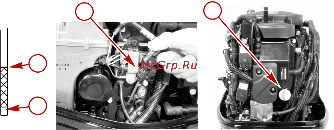 Mercury Marine ME F 60 ELPT EFI BF [46/117] Топливо и масло