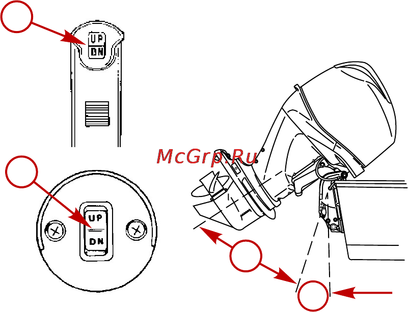 Mercury Marine ME F 50 ELPT EFI [49/117] Усилитель дифферента и наклона