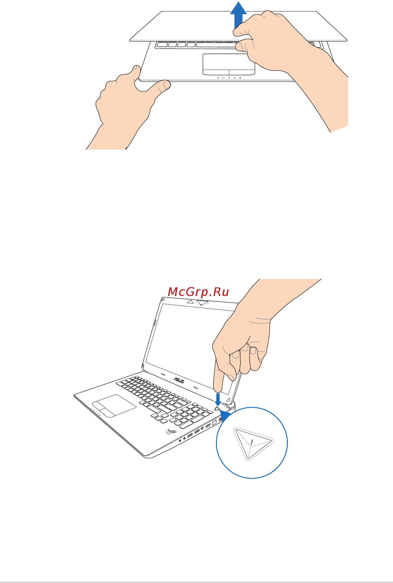 Asus G750JH-CV155H [28/122] Откройте крышку