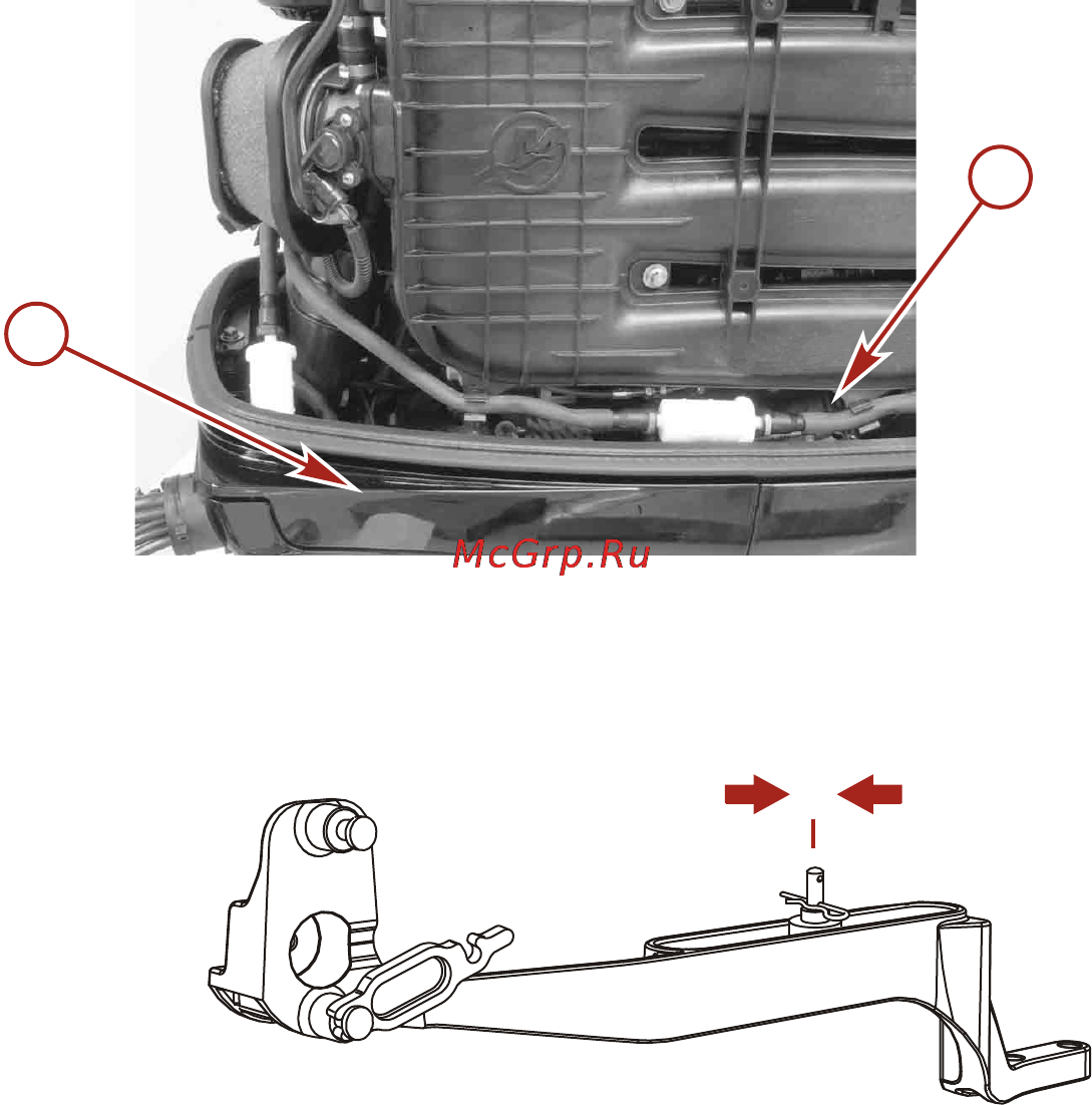 Mercury Marine ME F 100 ELPT EFI [102/109] Установка подвесного двигателя