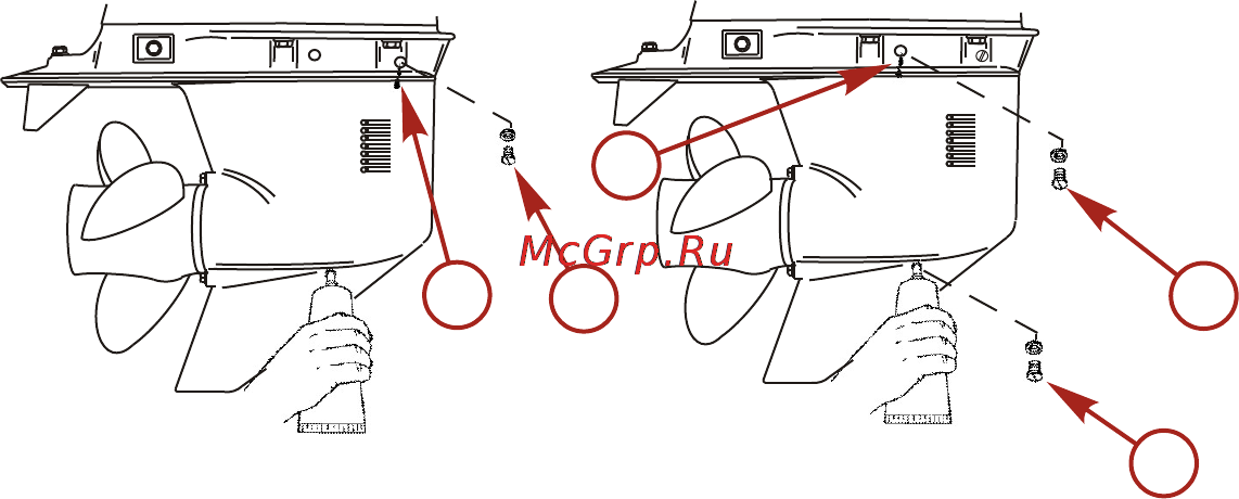 Mercury Marine ME F 115 ELPT EFI [80/109] Проверка уровня и заливка масла в коробку передач