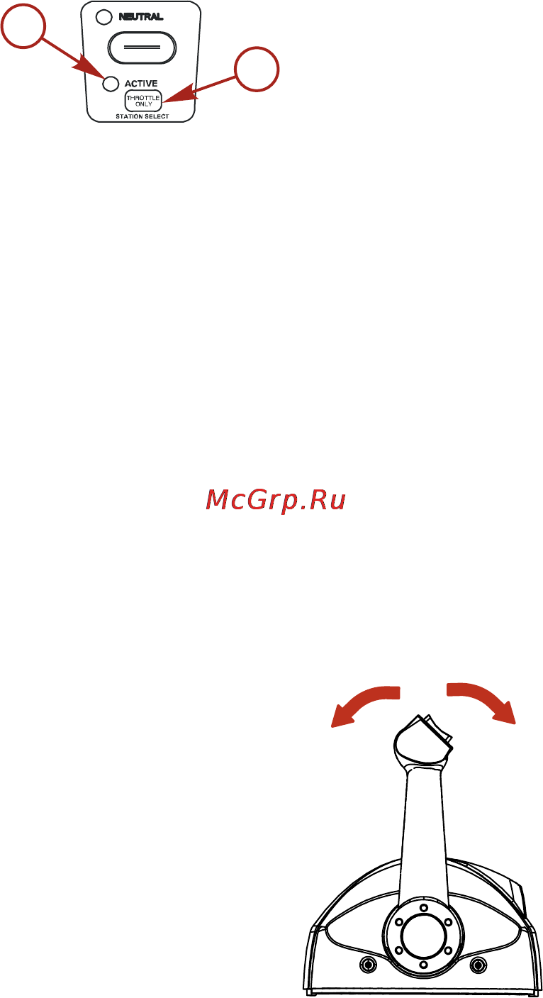 Mercury Marine ME F 150 CXL Verado [51/121] Характеристики и работа пульта управления с двойной рукояткой