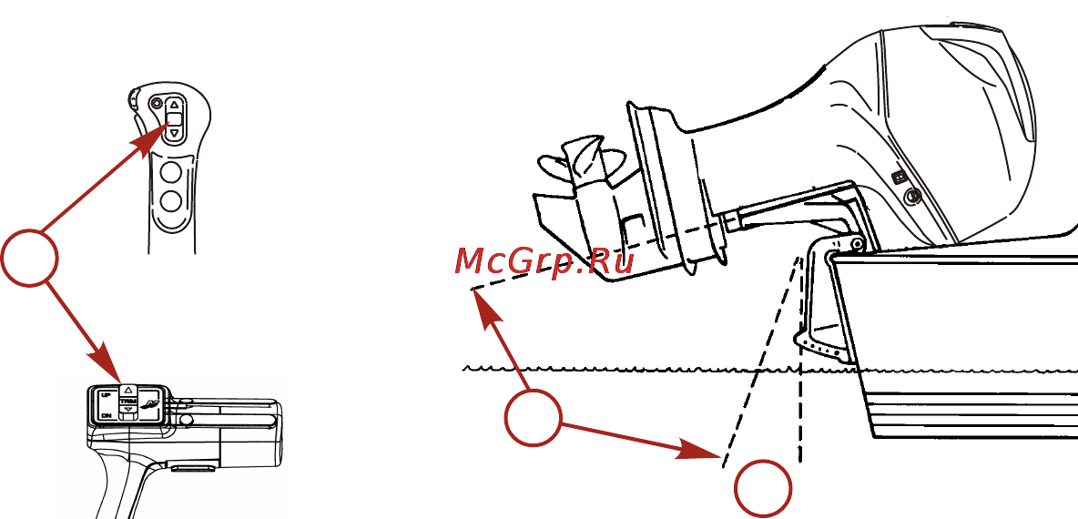 Mercury Marine ME F 150 CXL Verado [74/121] Усилитель дифферента и наклона