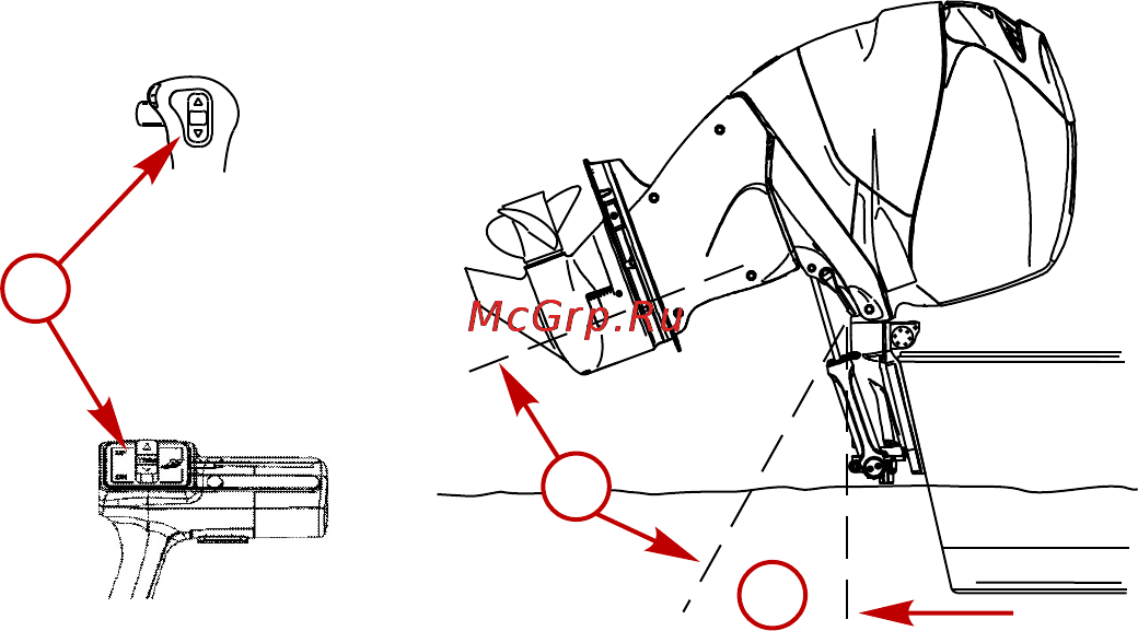 Mercury Marine ME F 300 XL Verado [76/118] Усилитель дифферента и наклона