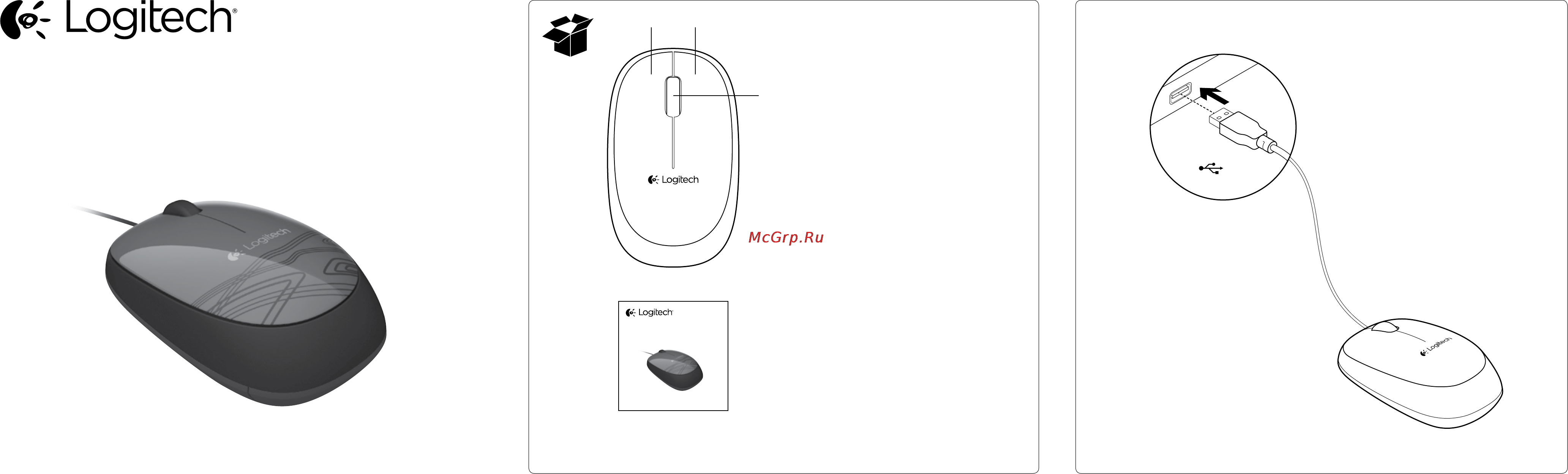 Logitech M105 White (910-003117) Инструкция по эксплуатации онлайн