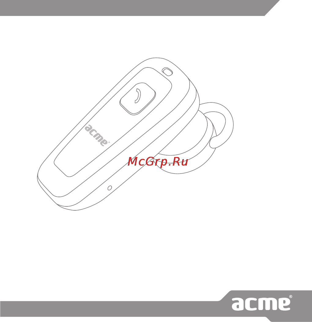 Acme BH03 Инструкция по эксплуатации онлайн