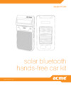 Acme BTC500 SOLAR BLUETOOTH HANDSFREE CAR KIT Инструкция по эксплуатации