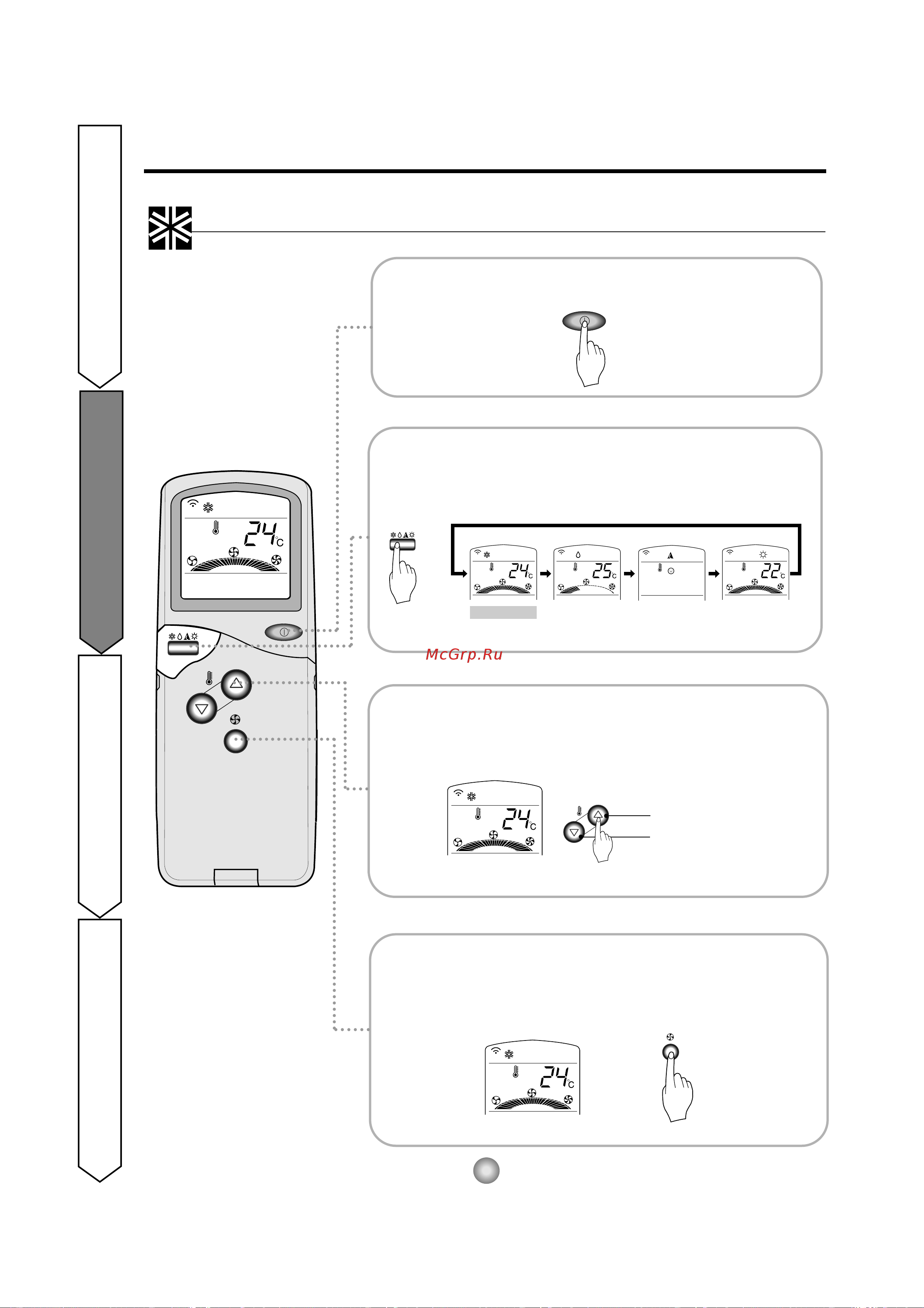 LG LS-D1862CL [10/22] How to use the operation mode selection button