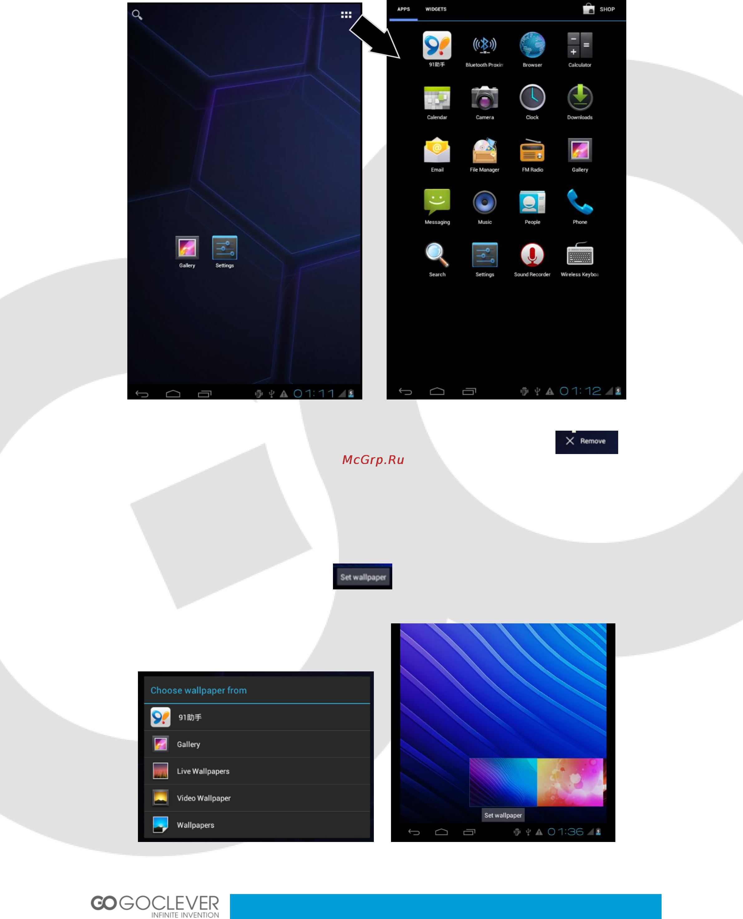 Goclever TAB M723G [16/38] Wallpaper settings
