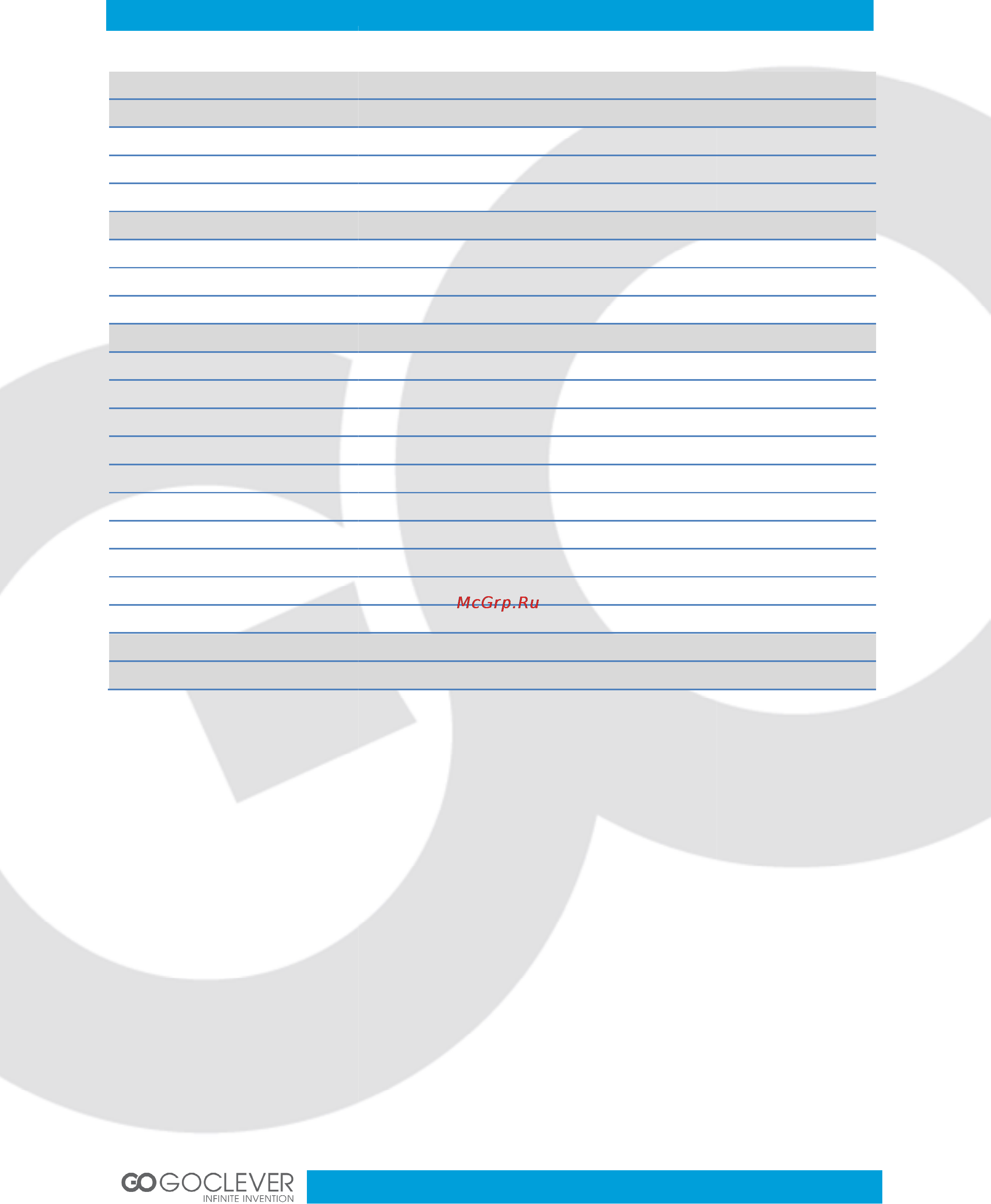 Goclever TAB 9300 [3/37] English table of contents
