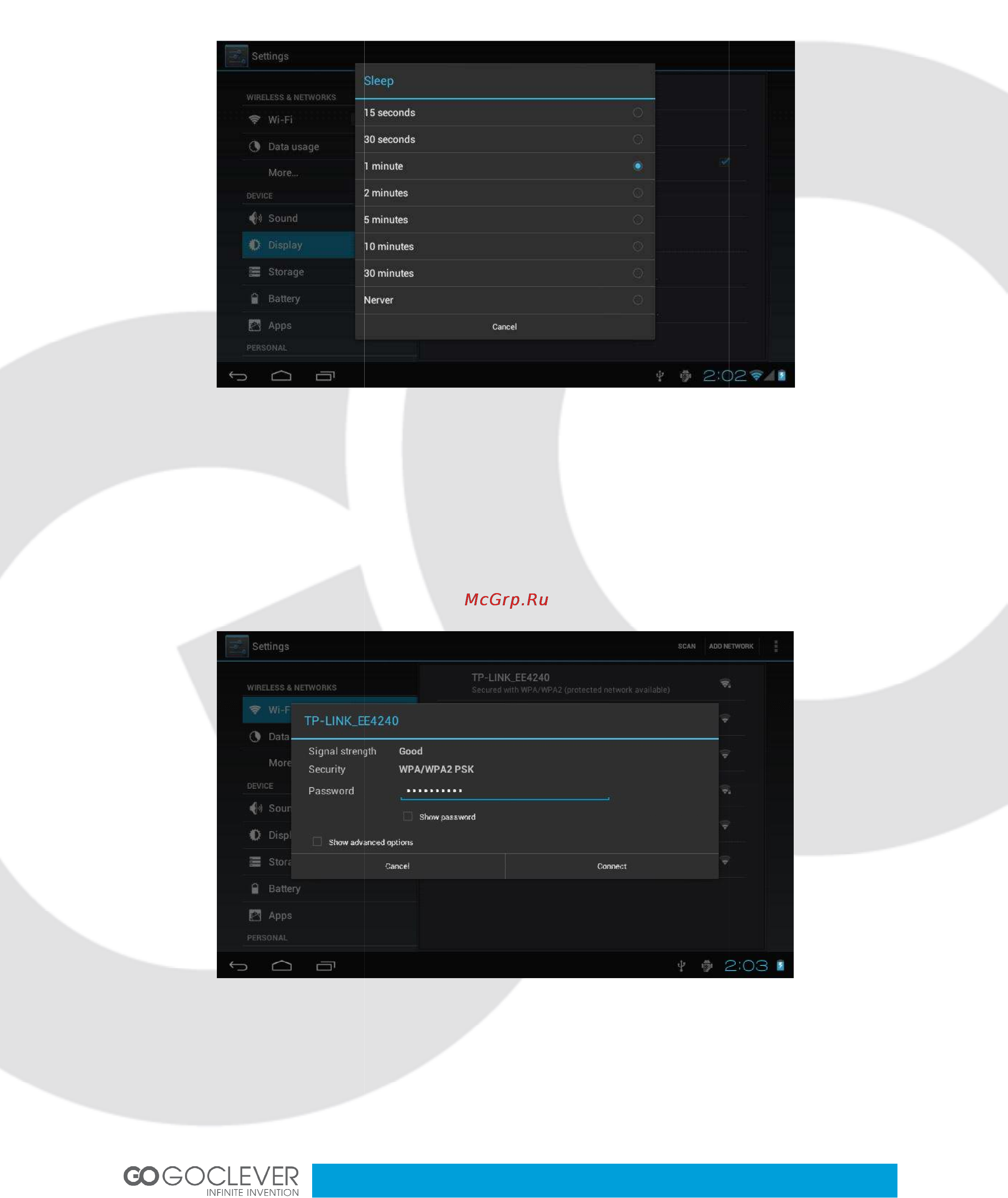 Goclever TAB A93 Инструкция по эксплуатации онлайн [11/37] 95265