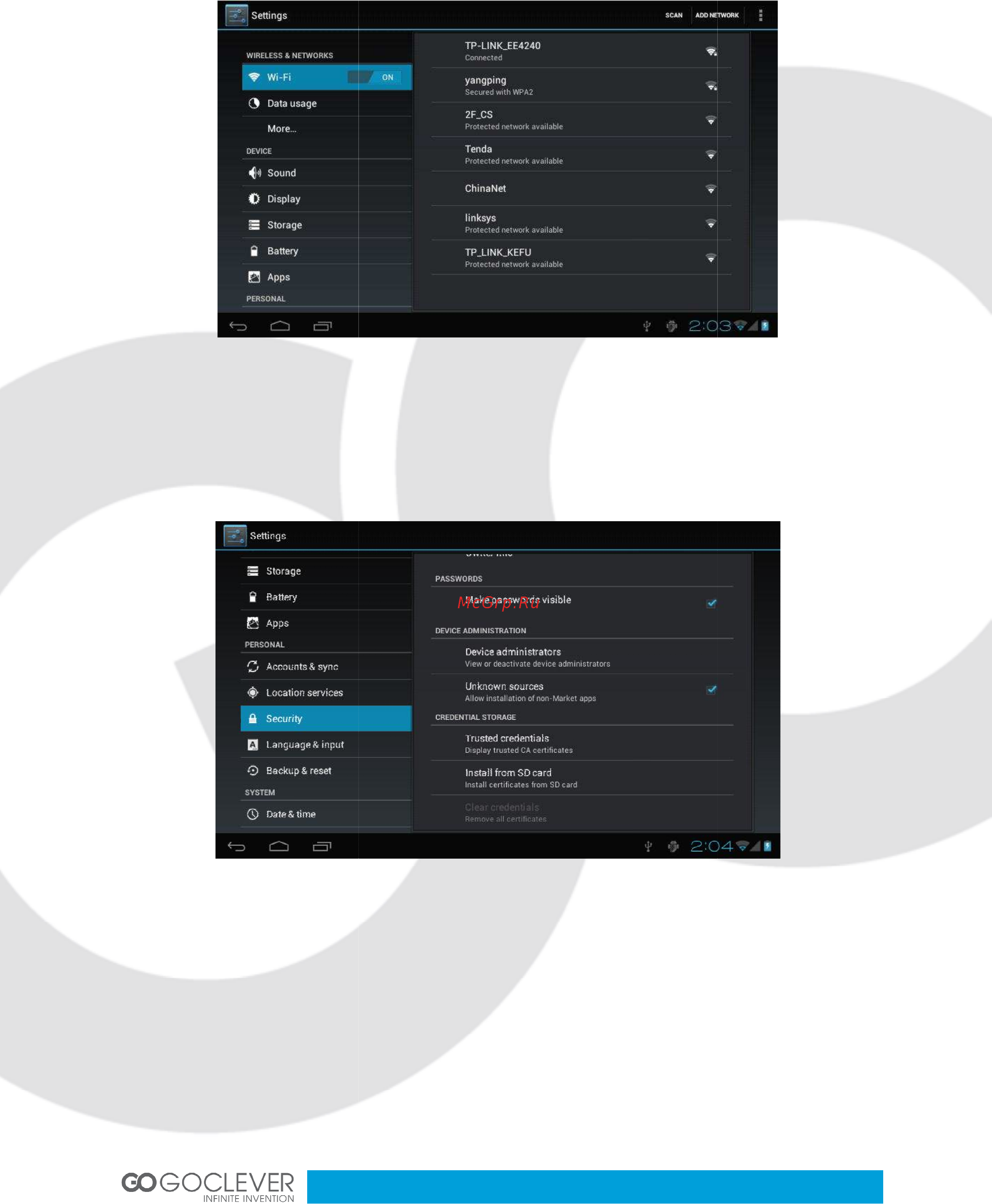 Goclever TAB A93 Инструкция по эксплуатации онлайн [12/37] 95265