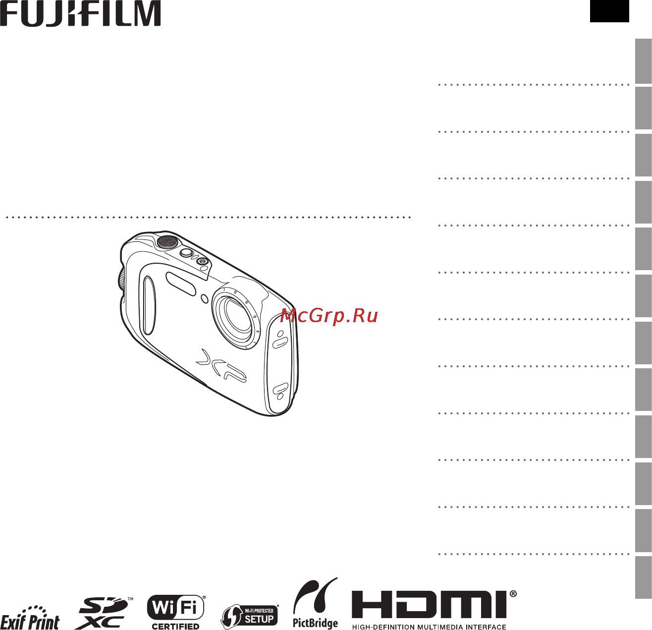 Fujifilm XP70 Yellow Инструкция по эксплуатации онлайн