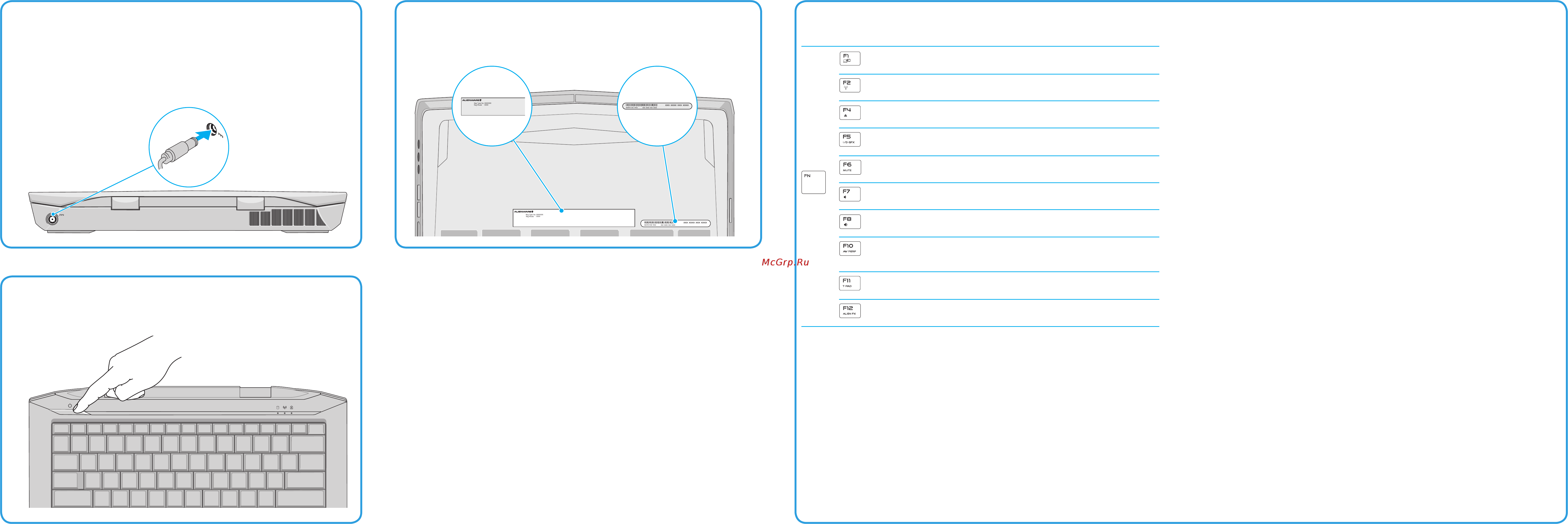 Alienware A14-7956 [2/2] Service tag and regulatory labels