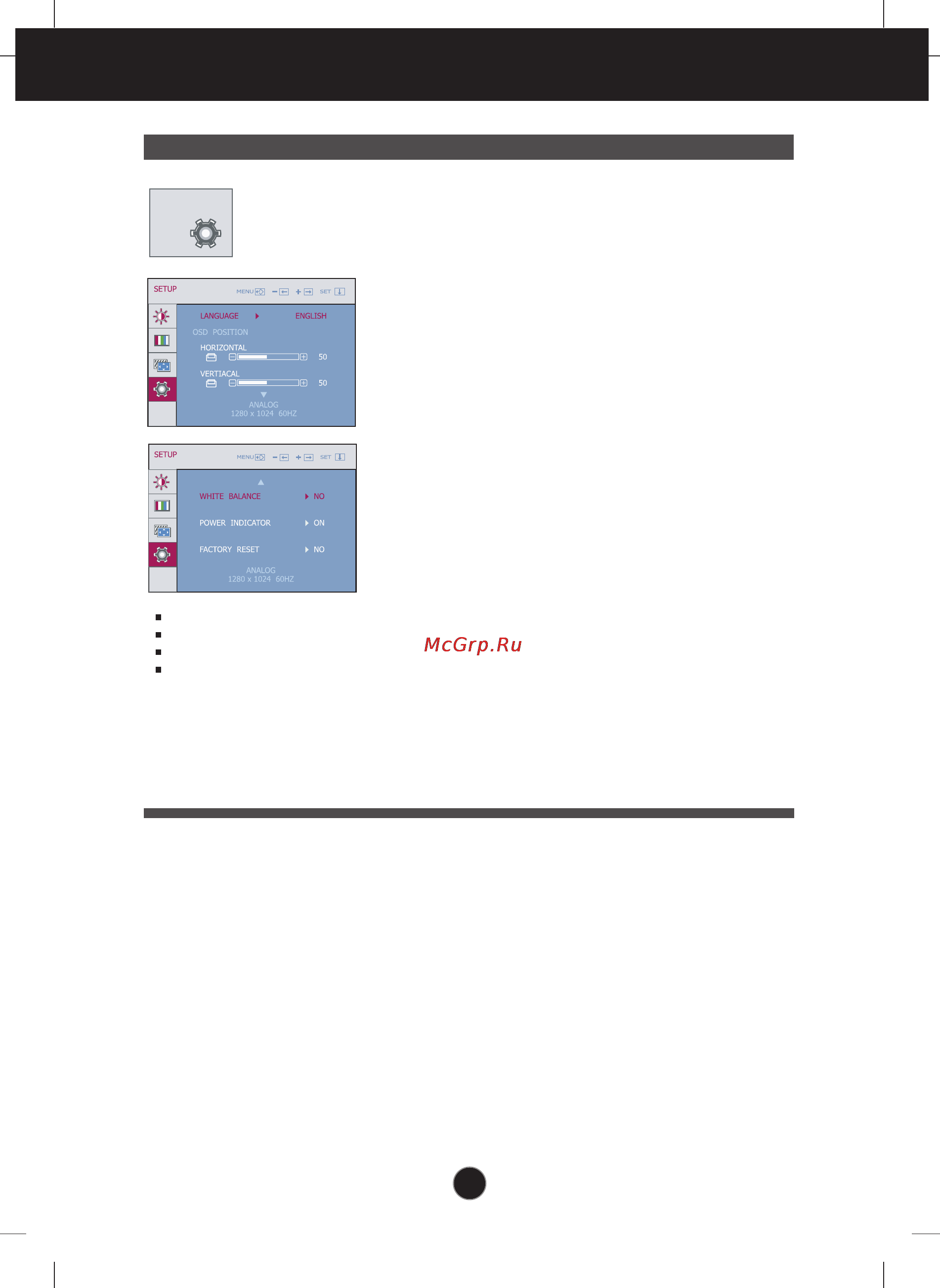 LG W2042T [15/25] On screen display osd selection and adjustment