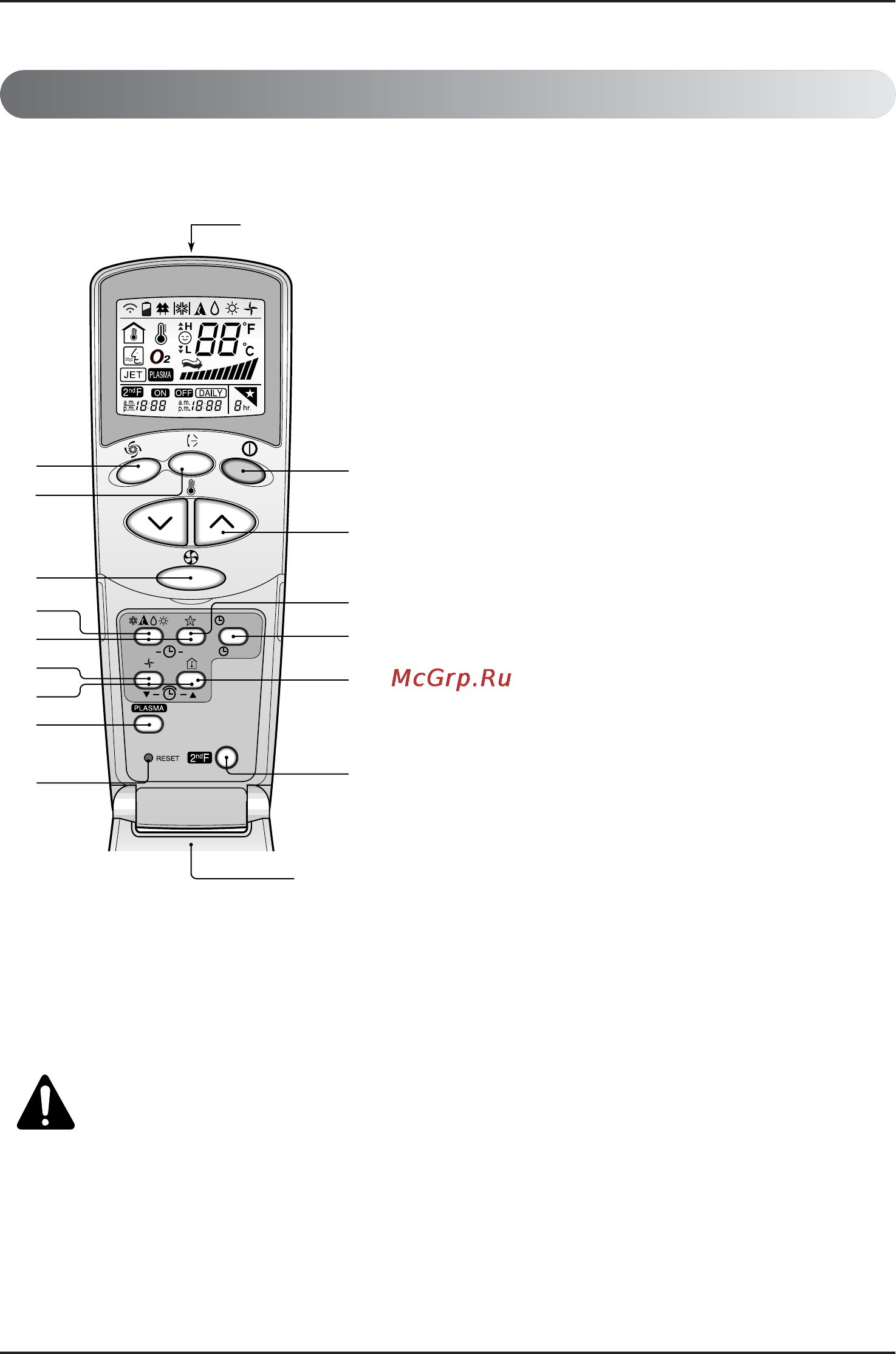 LG MT12AH NE0 [8/29] Wireless remote controller optional