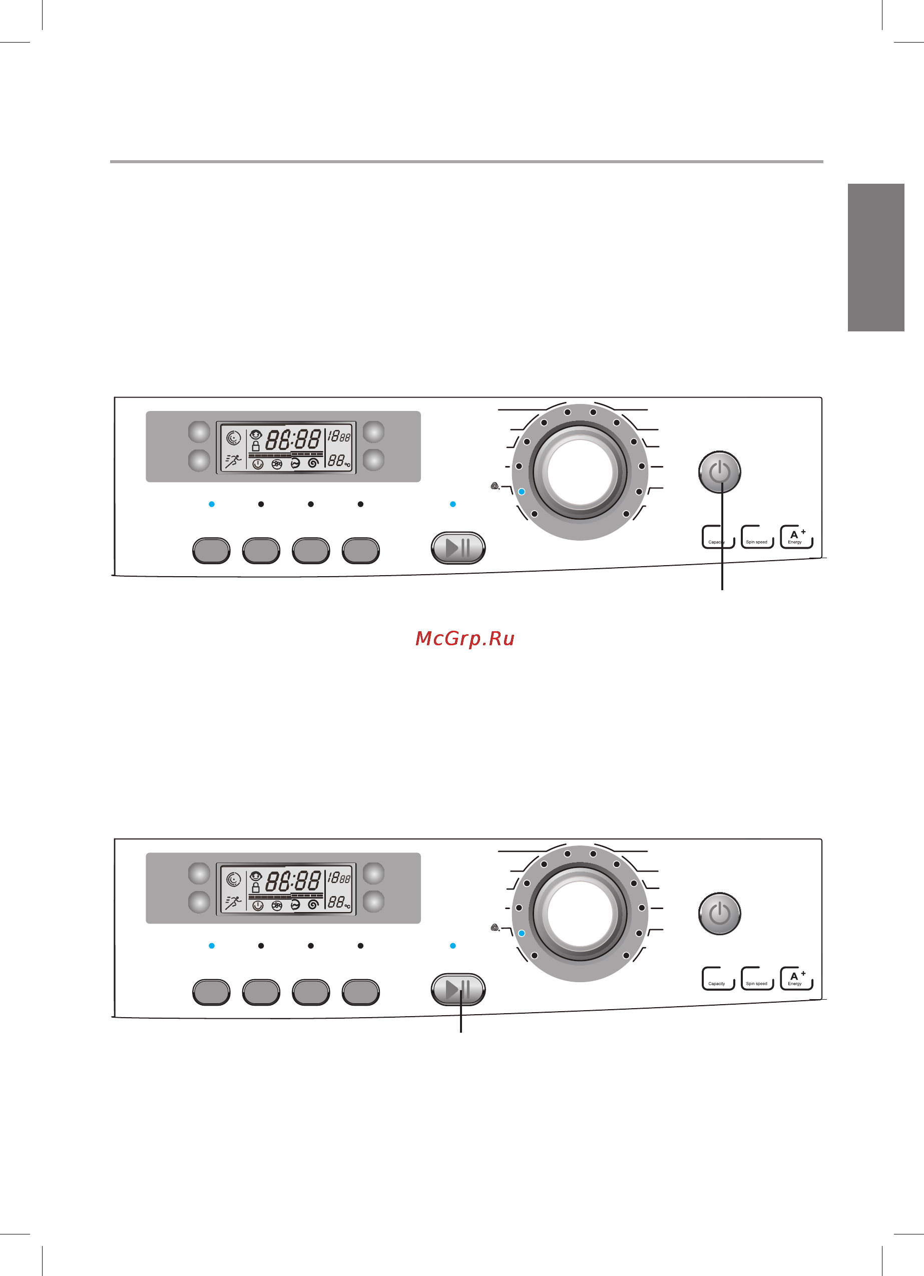 Haier HW60-1082S [15/38] Чтобы включить для стирки стиральную машину нажмите кнопку а дисплей стираль ной машины загорится чтобы выключить стиральную машину после стирки нажмите снова кнопку а после выключения стиральной машины индикация на дисплее от ключится