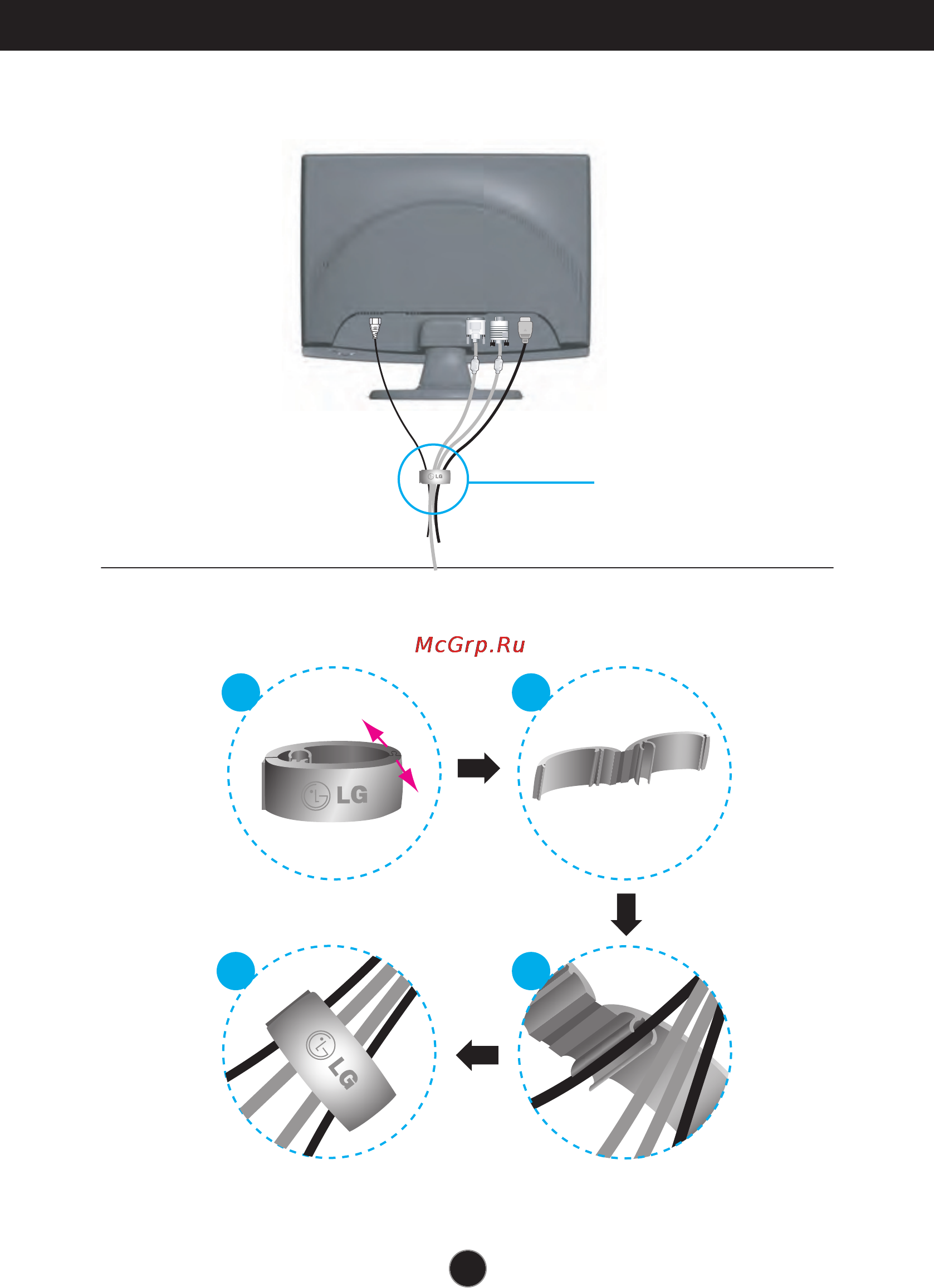 LG W2254V-PF [8/27] Using the cable holder