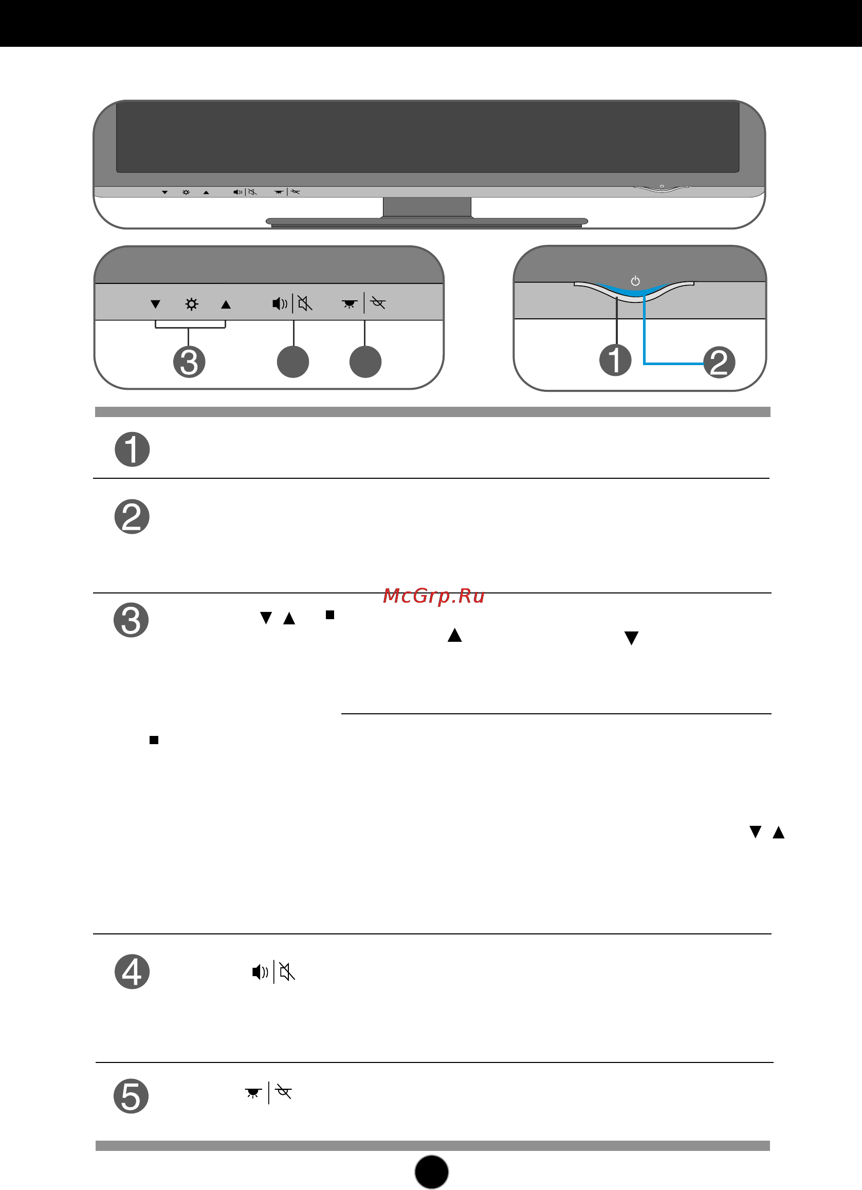 LG W3000H-BNS [10/17] Функции панели управления