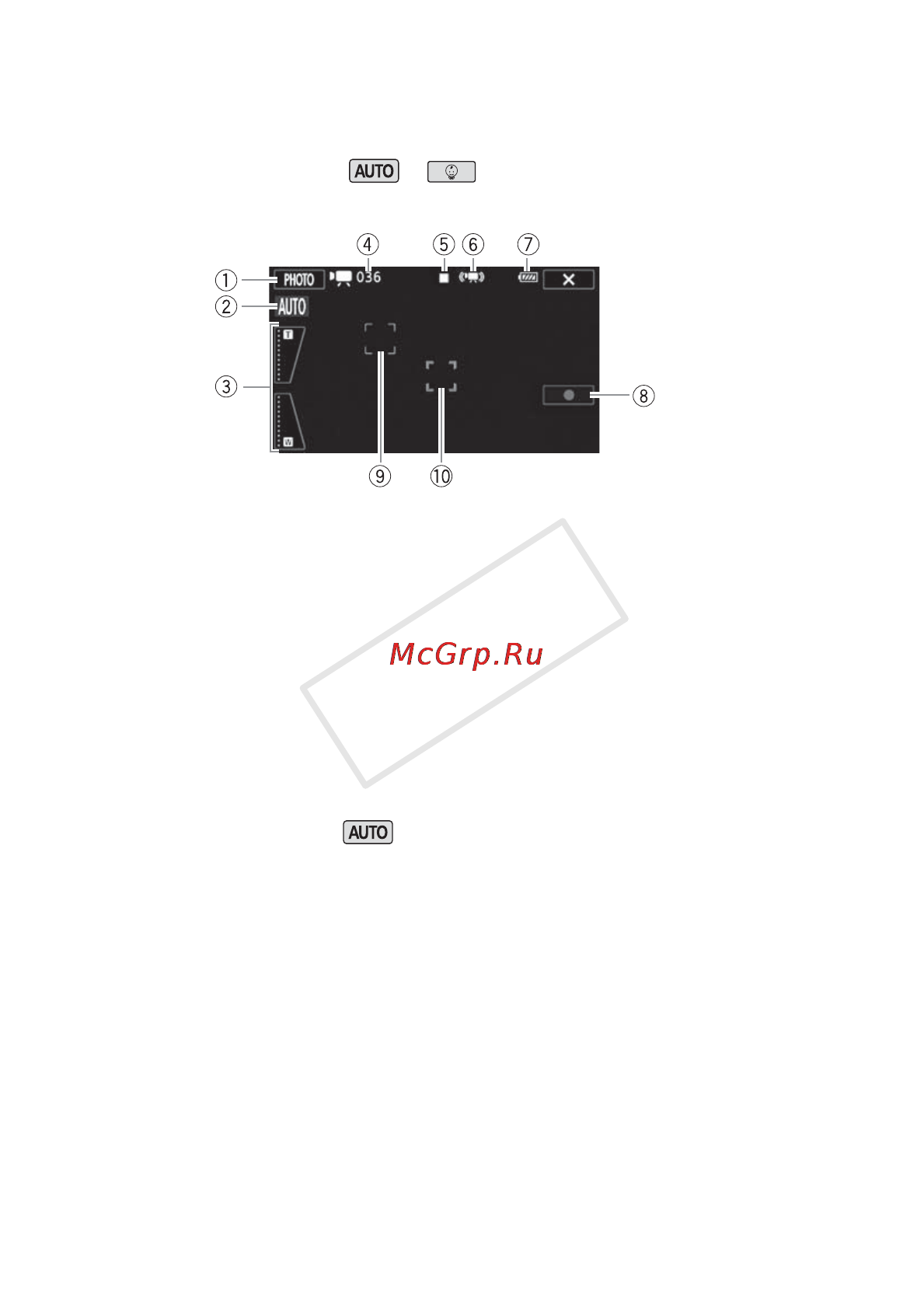 Canon LEGRIA HF R506 White [172/218] Приложение индикация и значки на экране